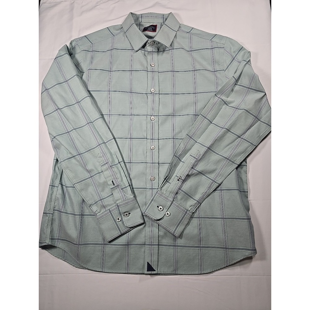 NWOT UNTUCKit Plaid Button Down Shirt L Business Casual Men's
